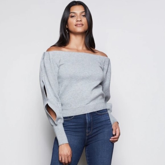 Good American Tops - Good American Off-the-Shoulder Sweater